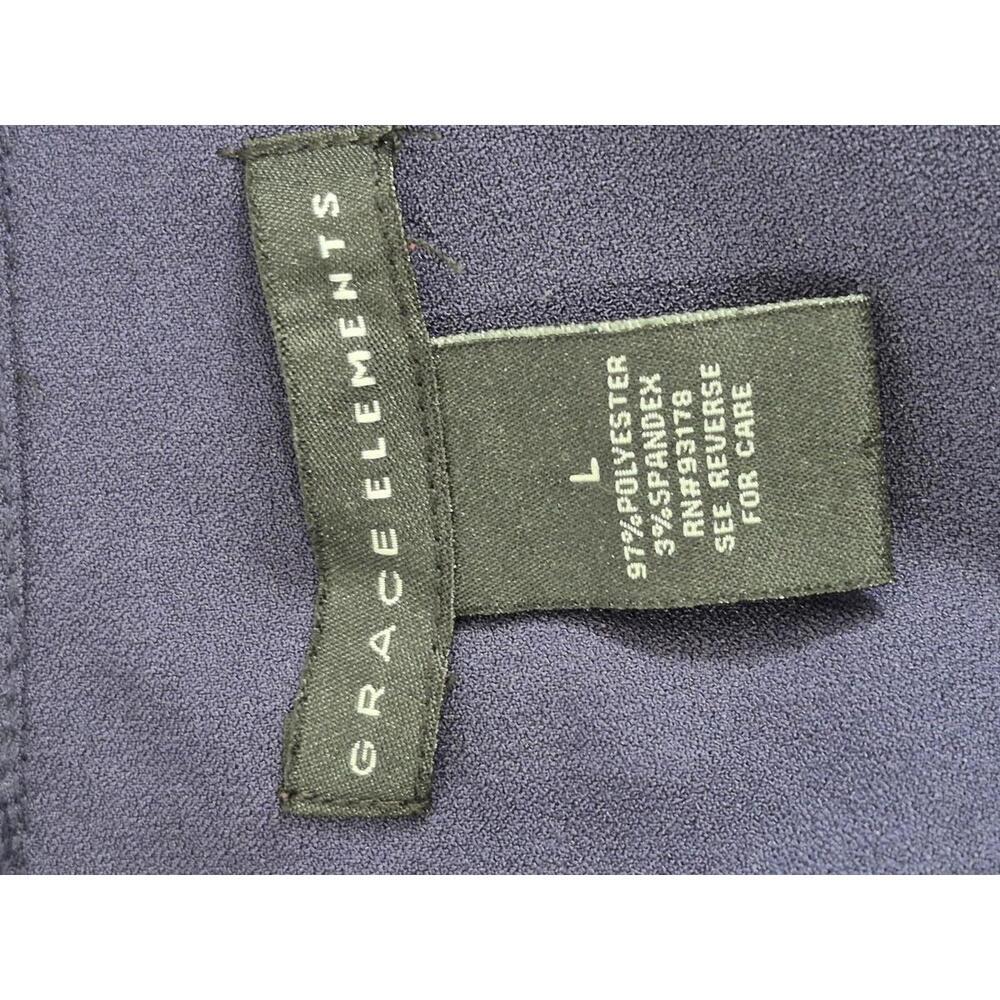 Grace Elements Navy Blue Button Down Tunic Style … - image 4